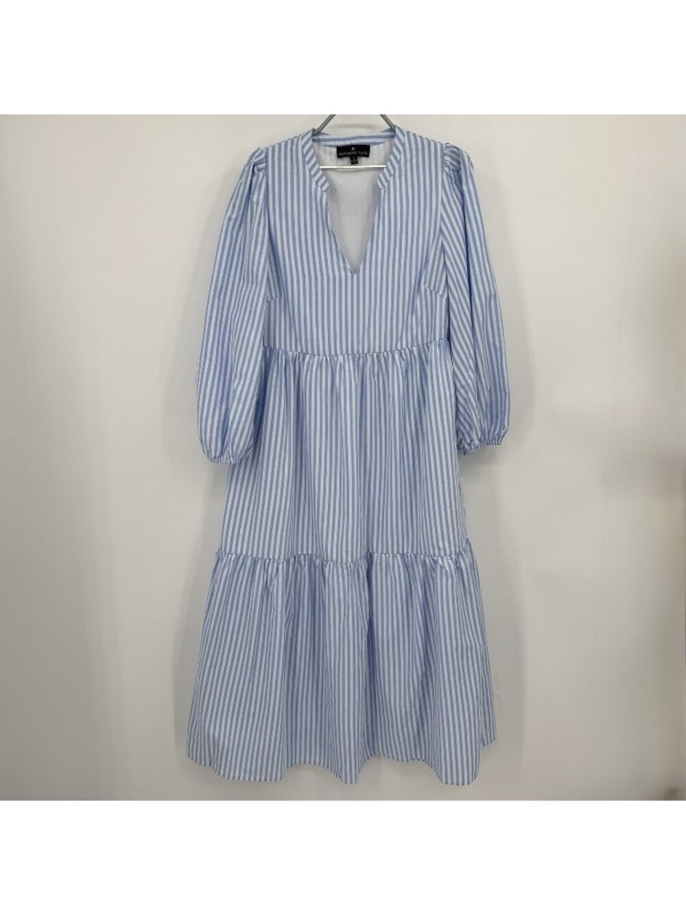 Pomander Place by Tuckernuck Blue Striped Alora Maxi Dress size S Small NWOT